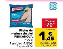 Carrefour Market Pescanova - filetes de merluza sin piel oferta