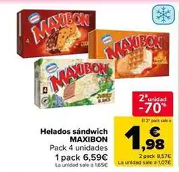 Carrefour Market Maxibon - helados sandwich oferta