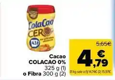 Carrefour Market Cola cao - cacao 0% oferta