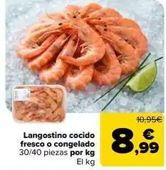 Carrefour Market Langostino cocido fresco o congelado oferta