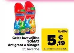 Carrefour Market Somat - geles lavavajillas antigrasa oferta