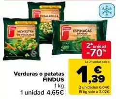 Carrefour Market Findus - verduras o patatas oferta