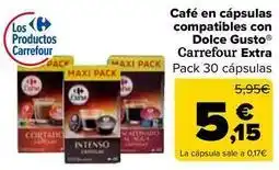Carrefour Market Carrefour extra - cafe en capsulas compatibles con dolce gusto oferta