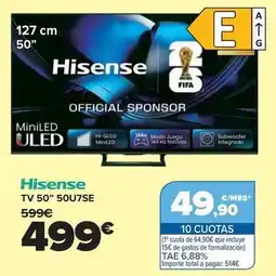 Carrefour Hisense - tv 50 50u7se oferta