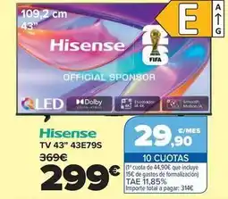 Carrefour Hisense - tv 43 43e79s oferta