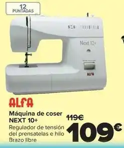 Carrefour Alfa - máquina de coser next 10+ oferta