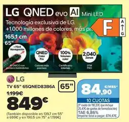 Carrefour Lg - tv 65 65qned83b6a oferta