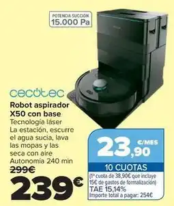 Carrefour Cecotec - robot aspirador x50 con base oferta