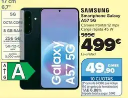 Carrefour Samsung - smartphone galaxy a57 5g oferta