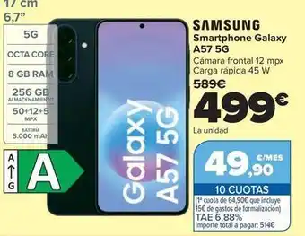 Carrefour Samsung - smartphone galaxy a57 5g oferta