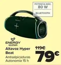 Carrefour Energy sistem - altavoz hyper beat oferta