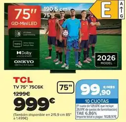 Carrefour Tcl - tv 75 75c6k oferta