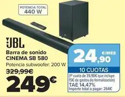 Carrefour Jbl - barra de sonido cinema sb 580 oferta