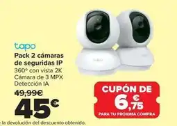 Carrefour Tapo - pack 2 camaras de seguridas ip oferta