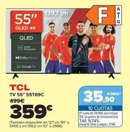 Carrefour Tcl - tv 55 55t69c oferta