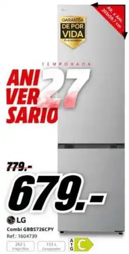 MediaMarkt Lg - combi 6tb5726cpy oferta