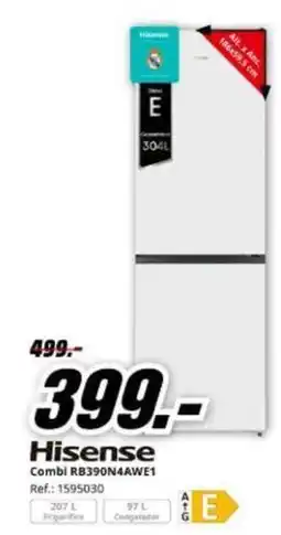 MediaMarkt Hisense - combi rb390n4awe oferta