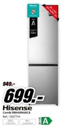 MediaMarkt Hisense - combi rb440n4aca oferta