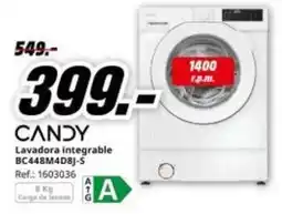MediaMarkt Candy - lavadora integrable bc448m4d8j-s oferta