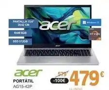 E.Leclerc Acer - portátil ag15-42p oferta