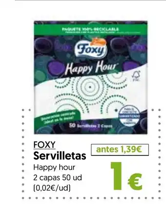 Hiper Usera FOXY Servilletas oferta