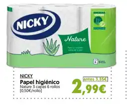 Hiper Usera NICKY Papel higiénico oferta