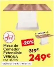 Conforama Verona - mesa de comedor extensible verona oferta