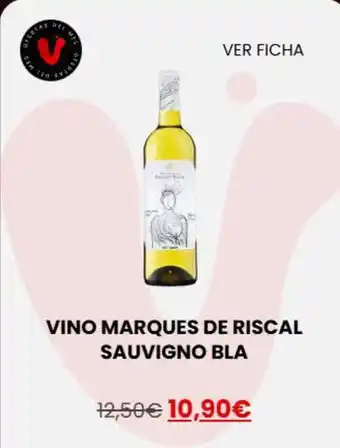 Vino marques de riscal sauvigno bla