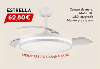 Estrella - cuerpo de metal motor dc led integrado mando a distancia