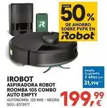Worten Irobot - aspiradora robot roomba 105 combo auto empty oferta