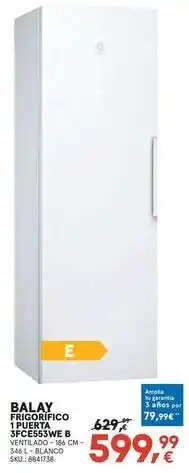 Worten Balay - frigorífico libera installazione 384 l fridge oferta