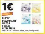 Centrakor Fresh - bloque desodorante wc 5 bolas ultra fresh oferta