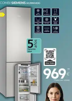 Tien 21 Siemens - combi kg39nvldg oferta