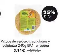 NaturaSí Asana bio - wraps de verduras, zanahoria y calabaza oferta
