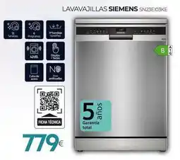 Tien 21 Siemens - lavavajillas sn23eio3ke oferta