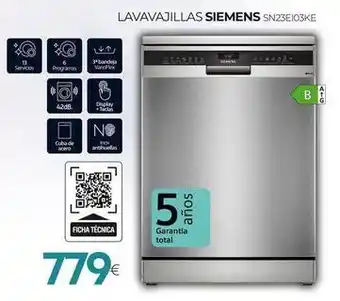 Siemens - lavavajillas sn23eio3ke