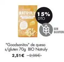 NaturaSí Natruly - goodsanitos de queso s/ gluten 70g oferta