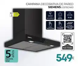 Tien 21 Total - campana decorativa de pared siemens oferta