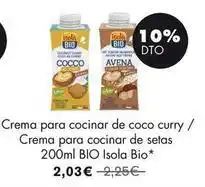 NaturaSí Isola - crema para cocinar de coco curry / crema para cocinar de setas oferta