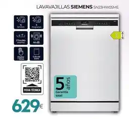 Tien 21 Siemens - lavavajillas sn23hw05me oferta