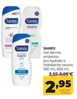 Alimerka Sanex - gel dermo protector, pro hydrate o hidratante neutro oferta