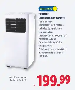 Lidl TRONIC Climatizador portátil oferta