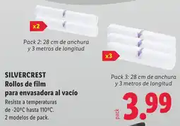 Lidl SILVERCREST Rollos de film para envasadora al vacío oferta