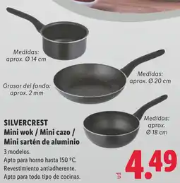 Lidl SILVERCREST Mini wok/Mini cazo / Mini sartén de aluminio oferta