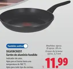Lidl SILVERCREST Sartén de aluminio fundido oferta