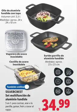 Lidl SILVERCREST Set multifunción de aluminio fundido oferta