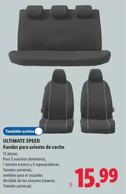 Lidl ULTIMATE SPEED Fundas para asiento de coche oferta