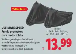 Lidl ULTIMATE SPEED Funda protectora para motocicleta oferta