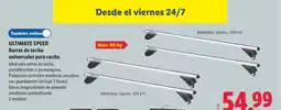 Lidl ULTIMATE SPEED Barras de techo universales para coche oferta
