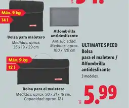 Lidl ULTIMATE SPEED Bolsa para el maletero/alfombrilla antideslizante oferta